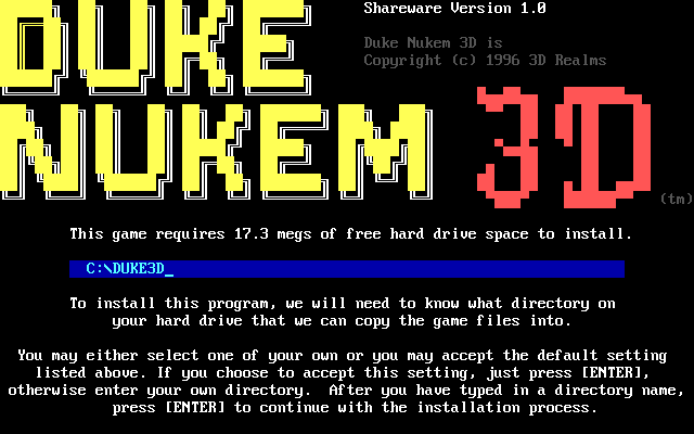 Duke Nukem 3D — ANSI Logo
