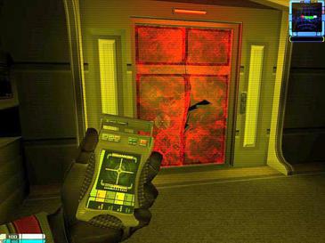 Captura de Star Trek: Elite Force II con un tricorder en pantalla