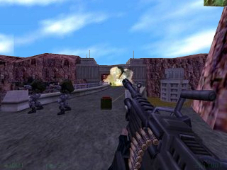 Captura de Half-Life: Opposing Force con un soldado y una granada