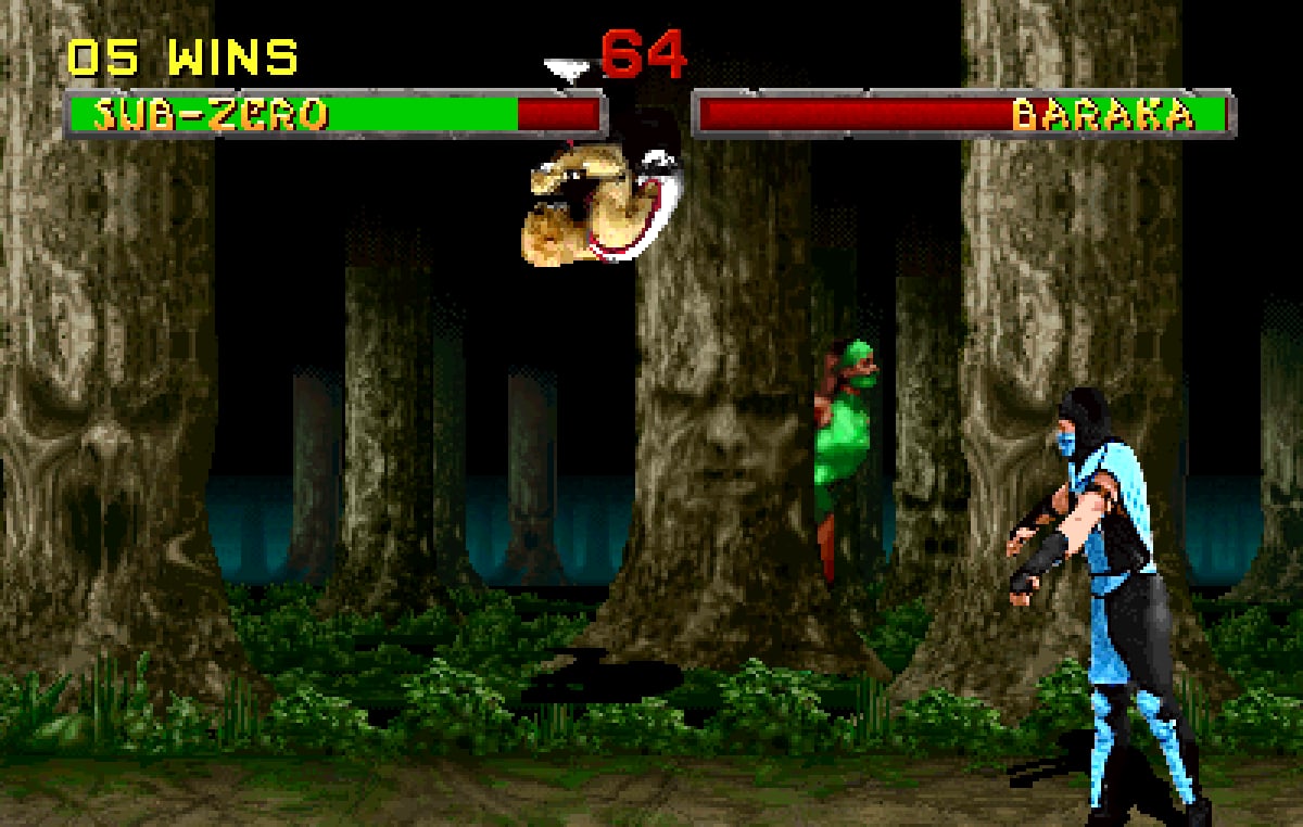 Jade aparece en The Living Forest tras ganar un combate usando sólo patadas