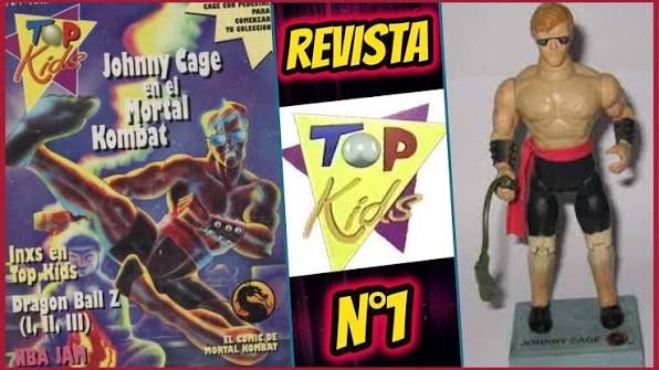 Revista Top Kids edición 1, con la figura de Johnny Cage