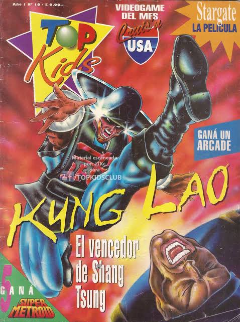 Revista Top Kids, la edición con la figura de Kung Lao